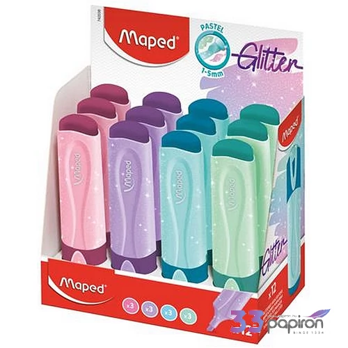 Szövegkiemelő Maped 1-5mm,Glitter Fluo Peps vegyes pasztell IMA742038