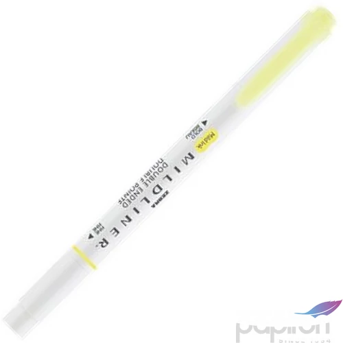Szövegkiemelő Zebra 1,0/3,5 mm, kétvégű, Mildliner Fluorescent, sárga