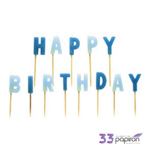 Party gyertya szülinapi kék Happy Birthday Reitmüller R551801