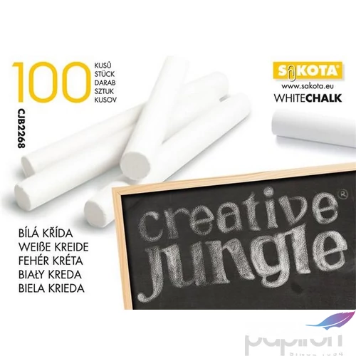 Táblakréta 100 fehér CreativeJungle 100db/doboz Írószerek