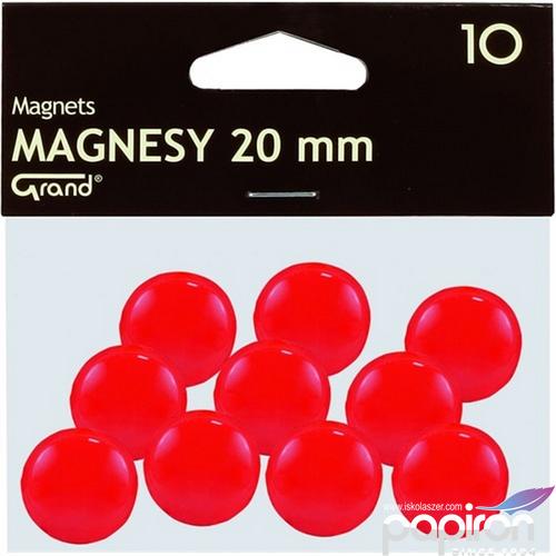 Táblamágnes Grand 20mm piros 10db/csomag - 130-1688
