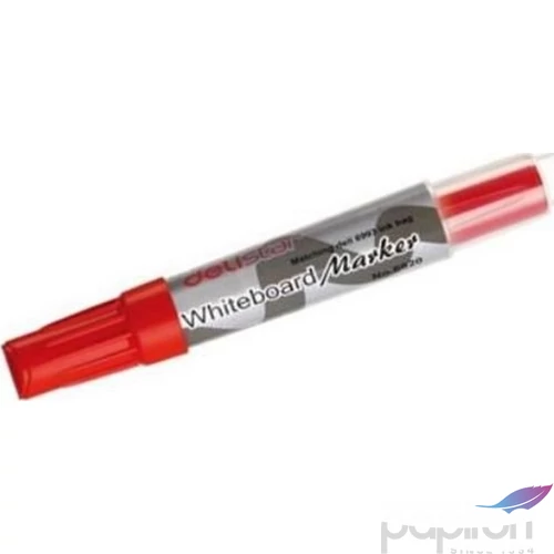 Táblamarker Deli 6820 Whiteboard Marker - Piros Kerek hegy 3,5 mm, cserélhető betéttel