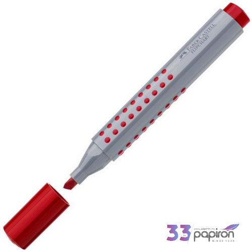 Faber-Castell táblafilc Grip vágott hegy piros flipchart marker 153521