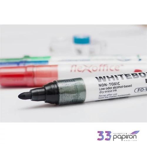 Táblamarker Flexoffice WB02' 2,5mm kerek hegyű piros Írószerek FLEXOFFICE FO-WB02RED