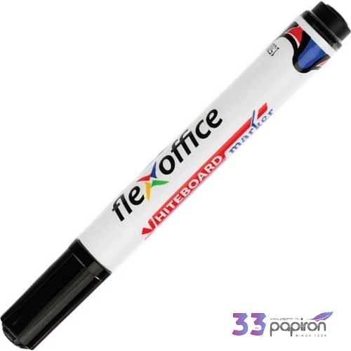 Táblamarker Flexoffice WB03' 2,5mm kerek hegyű fekete Írószerek FLEXOFFICE FO-WB03BLACK