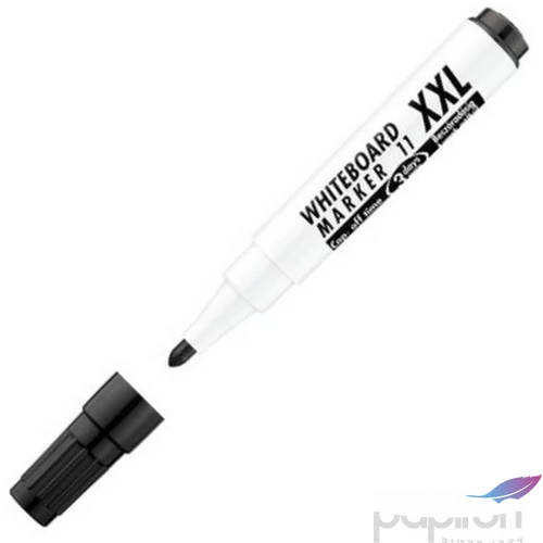 Táblamarker Whiteboard 11xXL kerek hegyű fekete 3mm táblafilc, flipchartmarker irodaszer
