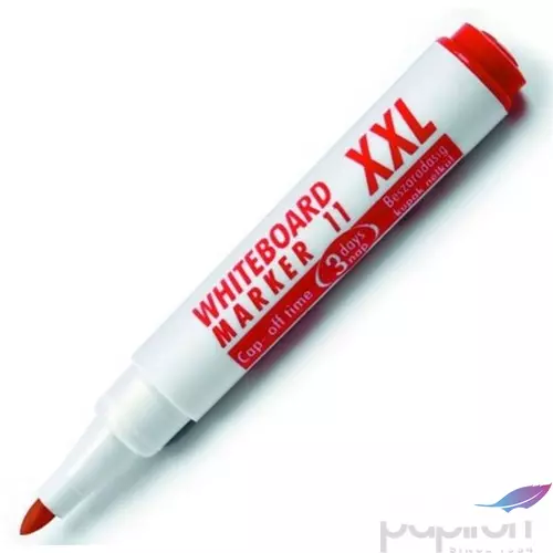 Táblamarker Whiteboard 11xXL kerek hegyű piros 3mm táblafilc, flipchartmarker irodaszer