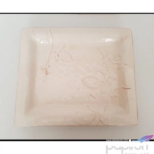 Tál kerámia Antik rózsás kézzel festett-31,5x27x3cm