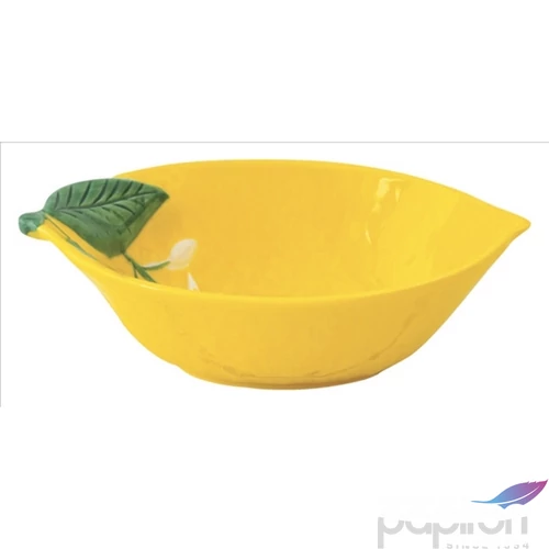 Tál porcelán 30x22cm, Fleurs citrom sárga Porcelántál fedővel