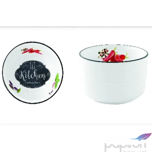 Tál Porcelán 9cm, Kitchen Basics Porcelántál fedővel