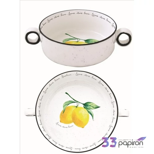 Tál Porcelán füllel 16cm, Amalfi Porcelántál