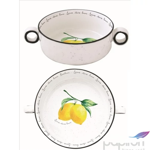 Tál Porcelán füllel 16cm, Amalfi Porcelántál
