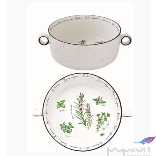 Tál Porcelán füllel 20cm, Herbarium Porcelántál