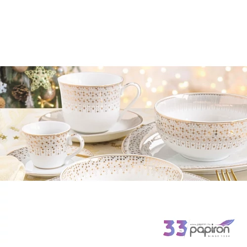 Tál Porcelán mélytányér 12cm, Festive Porcelántál
