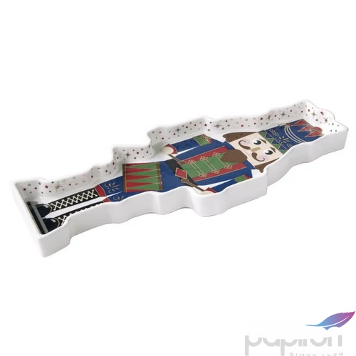 Tál Porcelán diótörő forma 36,5x14cm, Nutcracker Porcelántál