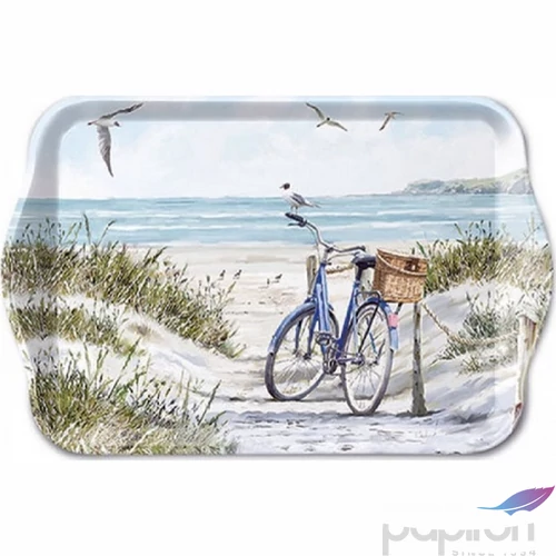 Tálca Ambiante kicsi Bike at the Beach műanyag kistálca 13x21cm