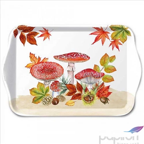 Tálca Ambiante kicsi Fly agaric group műanyag kistálca 13x21cm