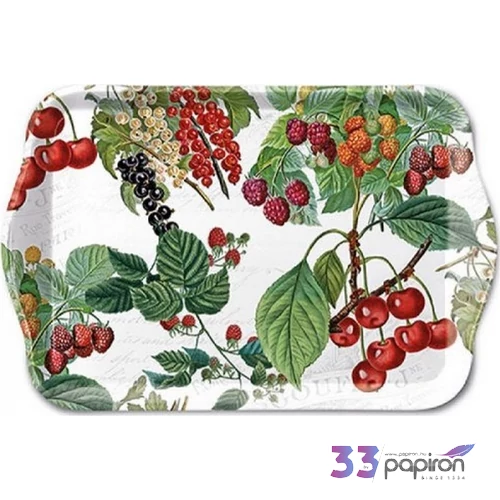 Tálca Ambiante kicsi Fresh Fruits műanyag kistálca 13x21cm