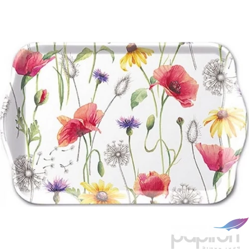 Tálca Ambiante kicsi Poppy Meadow műanyag kistálca 13x21cm