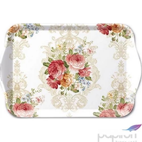 Tálca Ambiante kicsi Sara Cream műanyag kistálca 13x21cm