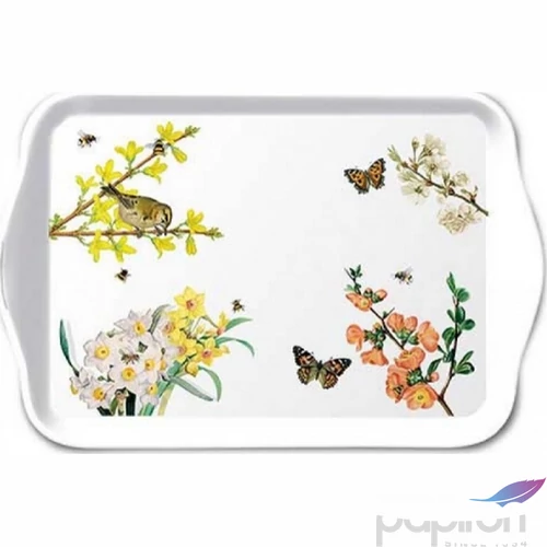 Tálca Ambiante kicsi Spring awakening műanyag kistálca 13x21cm