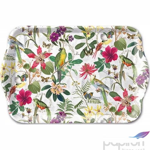 Tálca Ambiante kicsi Tropical Jungle műanyag kistálca 13x21cm
