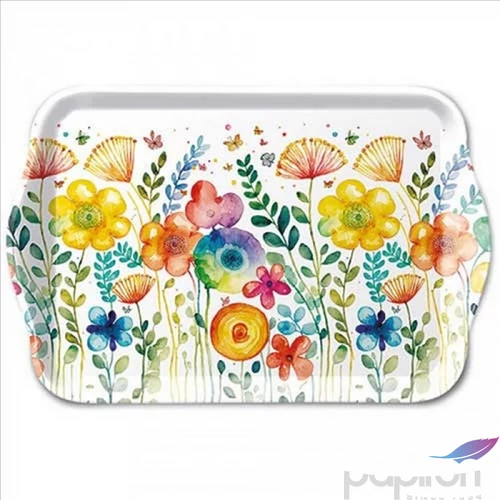 Tálca Ambiante kicsi Vibrant spring white műanyag kistálca 13x21cm