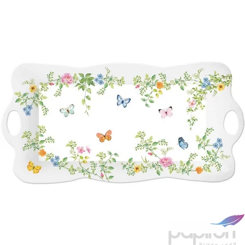 Tálca műanyag 42x20cm Dancing Butterflies hullámos