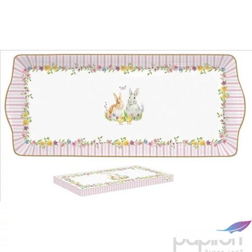 Tálca Porcelán Happy Easter dobozban 35x15cm