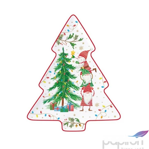 Tálca Porcelán karácsonyi 20,5x25,5cm, Ready for Christmas dobozban