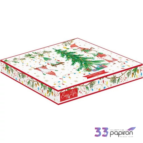 Tálca Porcelán karácsonyi 20,5x25,5cm, Ready for Christmas dobozban