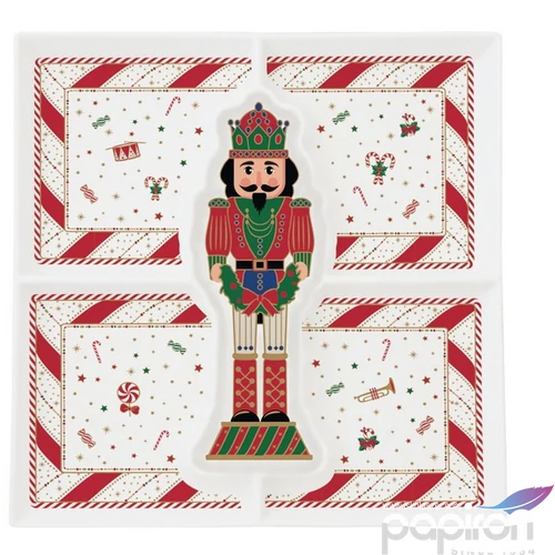 Tál Porcelán 25x25cm középen diótörővel Nutcracker Tw Porcelántál