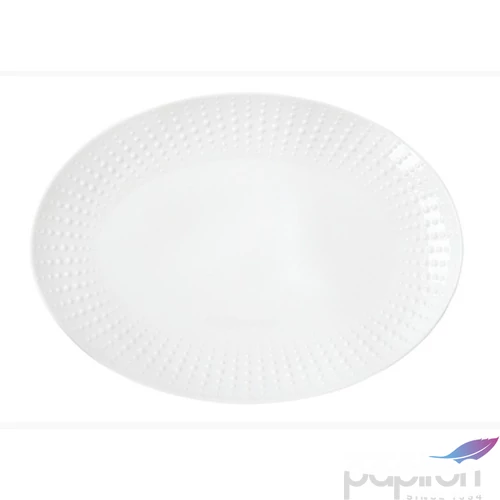 Tál Porcelán ovál 32x23cm, Drops White Porcelántál