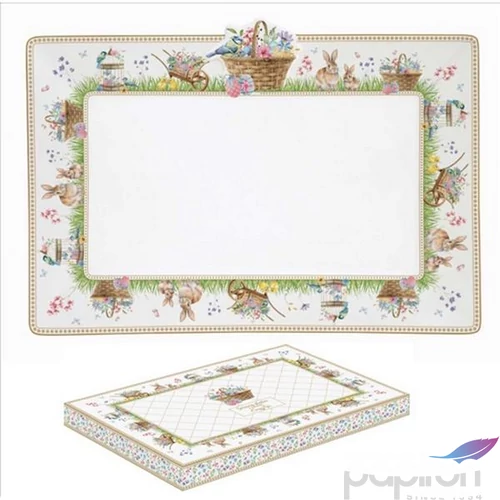 Tálca kínáló 35x24,5cm Spring Bloom dobozban