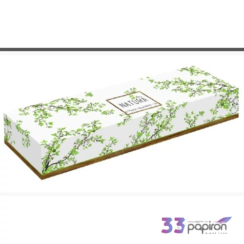 Tálkaszett Porcelán 3db-os akácfa tálcán, 40x10,5cm dobozban Natura