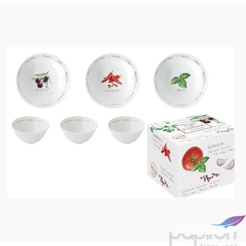 Tálkaszett Porcelán S/3 10cm, dobozbanHome 