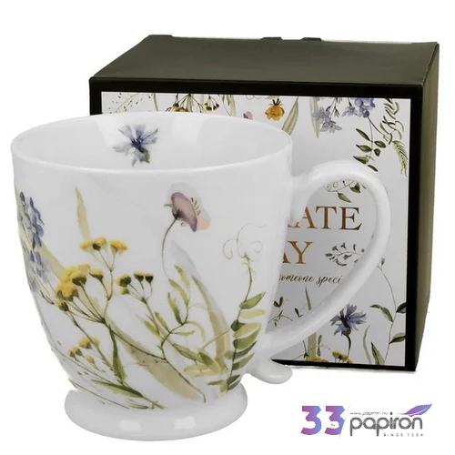 Bögre porcelán 510ml talpas, MELODY Díszdobozban