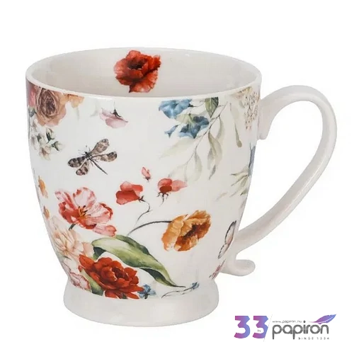 Bögre porcelán 510ml talpas, REBECCA Díszdobozban