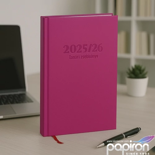 Tanári zsebkönyv 2025/26 145x205mm, lila színű Realsystem   kollekció 5311-32