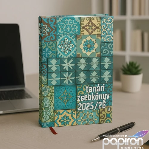 Tanári zsebkönyv 2025/26 145x205mm, mozaik mintás Realsystem   kollekció 5311-67