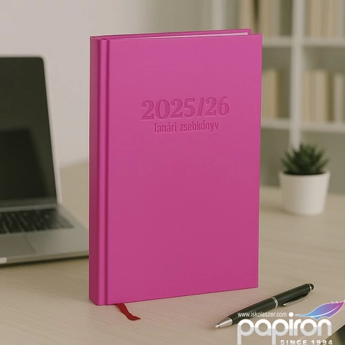 Tanári zsebkönyv 2025/26 145x205mm, pink színű Realsystem   kollekció 5311-34