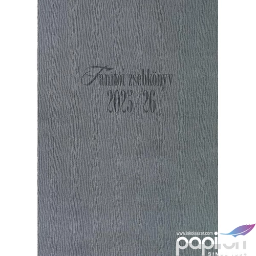 Tanítói zsebkönyv 2025/26 heti 145x205mm, szürke színű Realsystem   kollekció 5317-03
