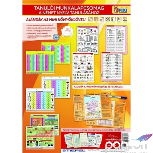 Tanulói munkalap csomag 5 munkalap, 1 alátét, filc, STIEFEL Német nyelvtanulás