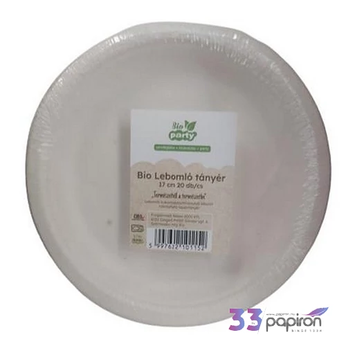 Tányélr PLA lebomló 17cm 20db