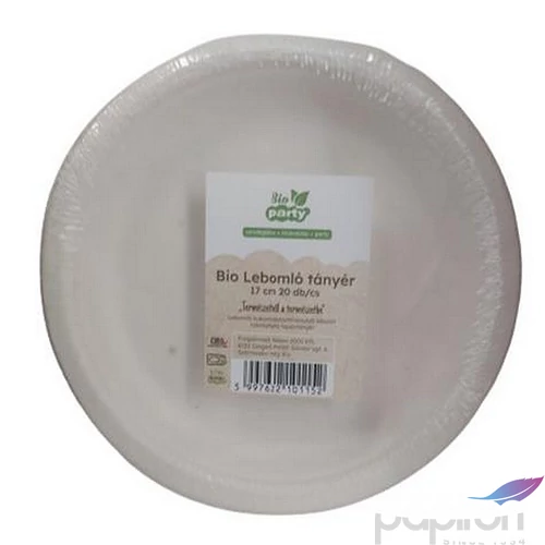 Tányélr PLA lebomló 17cm 20db 