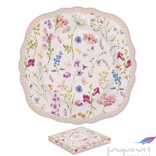 Tányér desszertes kerámia 20cm, dobozban, Symphonie Florale