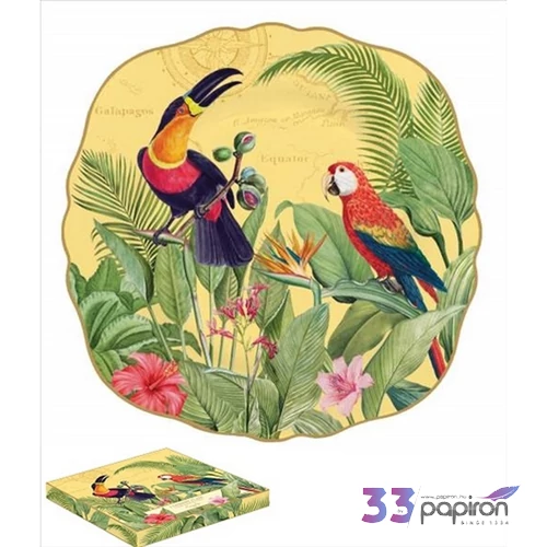 Tányér desszertes kerámia 20cm Exotic Paradise dobozban