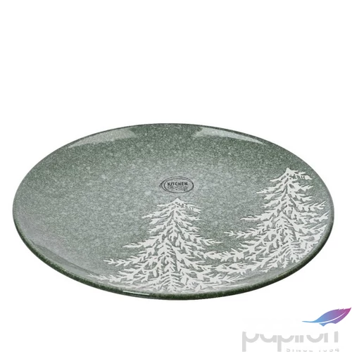 Tányér kerámia karácsonyi 24' fenyőfás 2.4cm sdkae