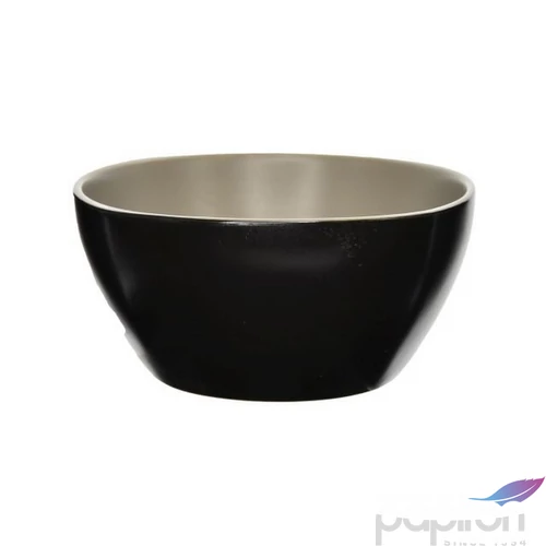 Tál kerámia kerek 15cm, bézs/fekete 