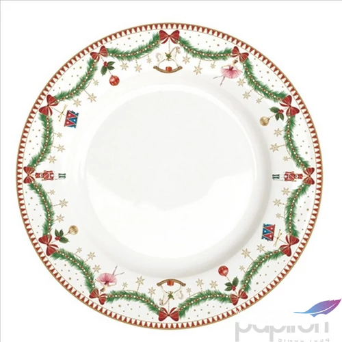 Tányér lapos porcelán 26,5cm, Festive lapostányér kézzel festett